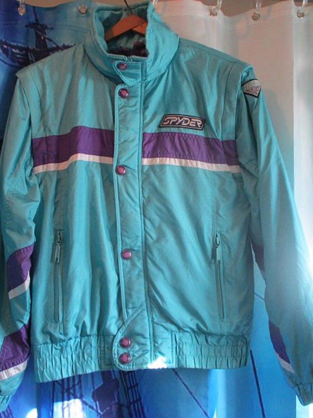 SPYDER Ski Jacket Fold-Away Hood/Zip-Off Vest/Lg Back Pocket Insulated Girl 14